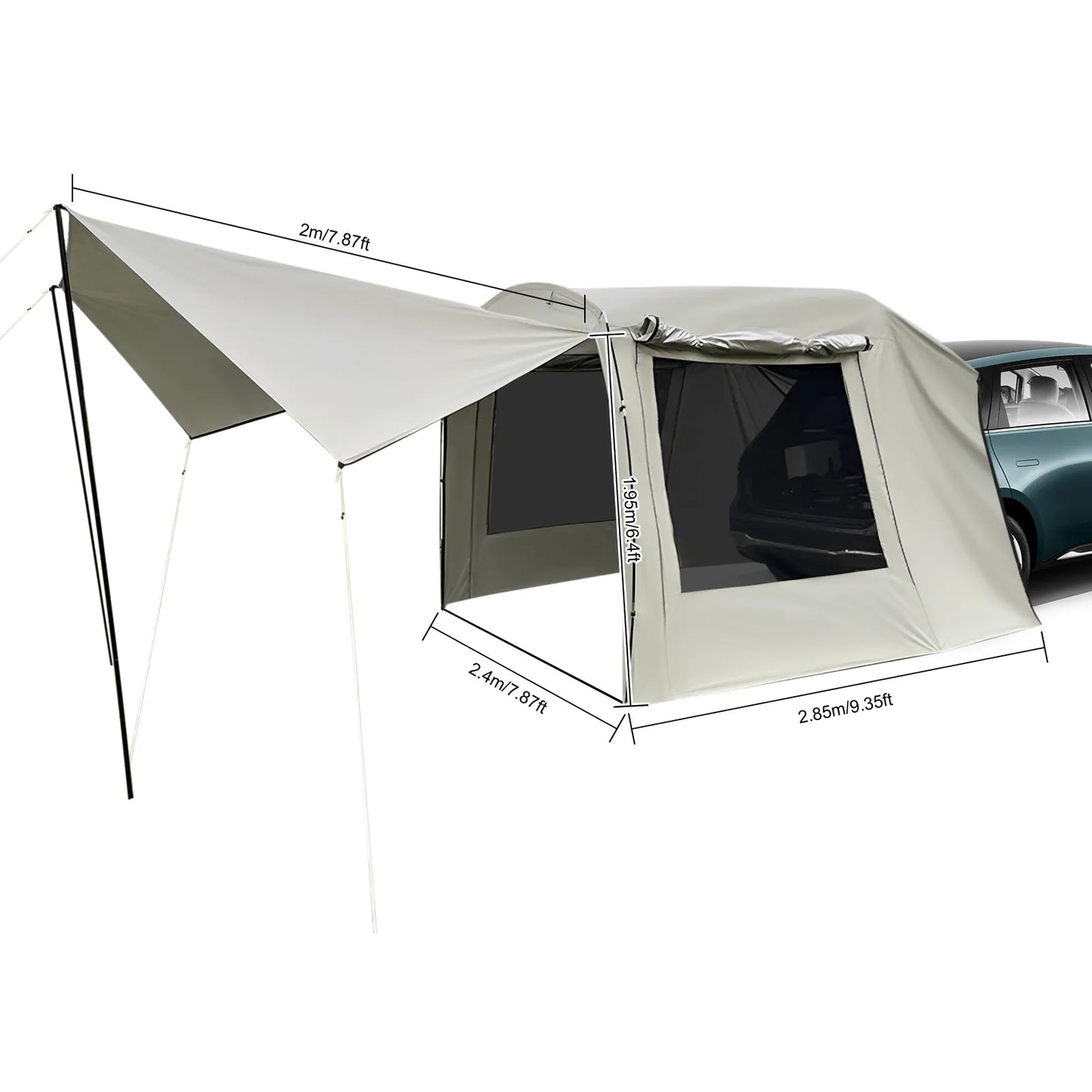 Family Dome Tent Sunshade PU3000 Waterproof UV40 For Outdoor Camping