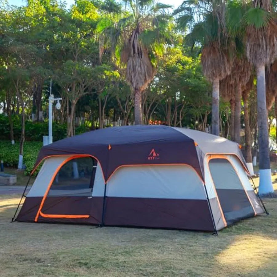 Waterproof Tent With Mesh Panels For Two Room Setup