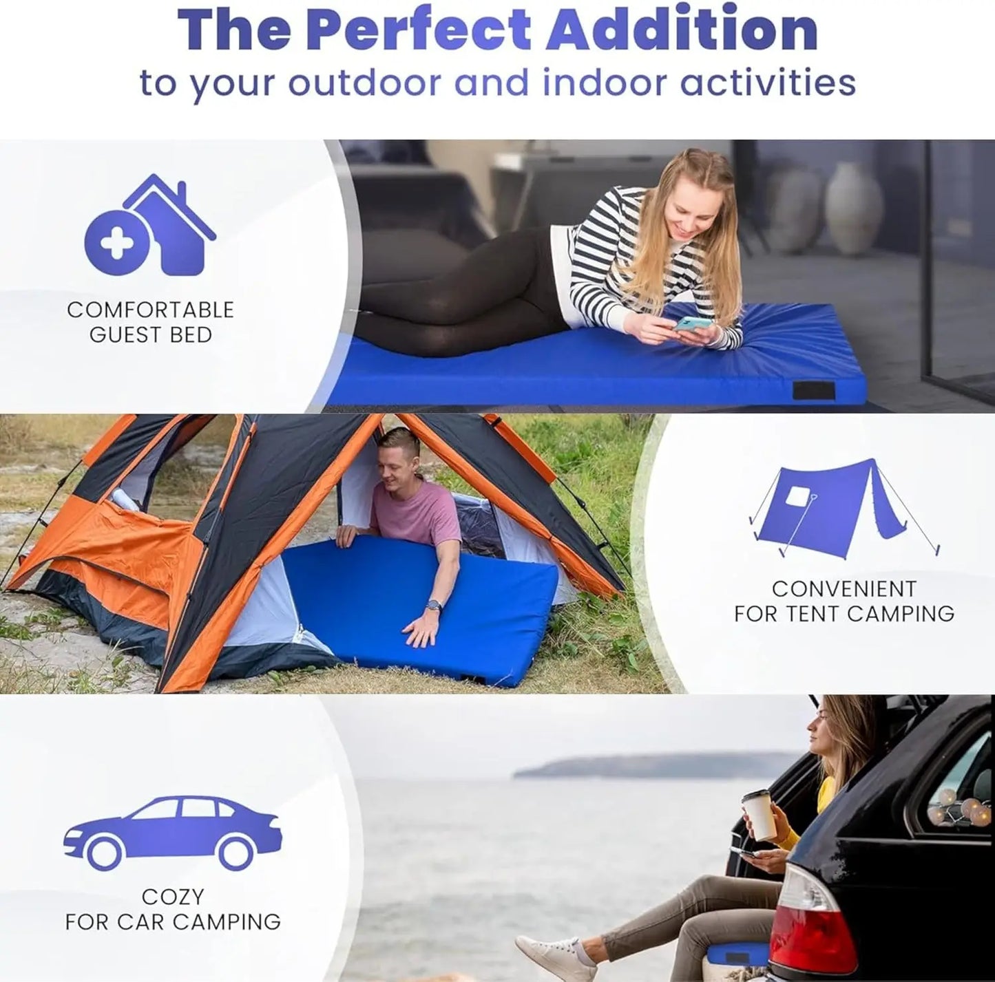 XMSJ Matrix Memory Foam Camping Mattress For Portable Outdoor Sleep