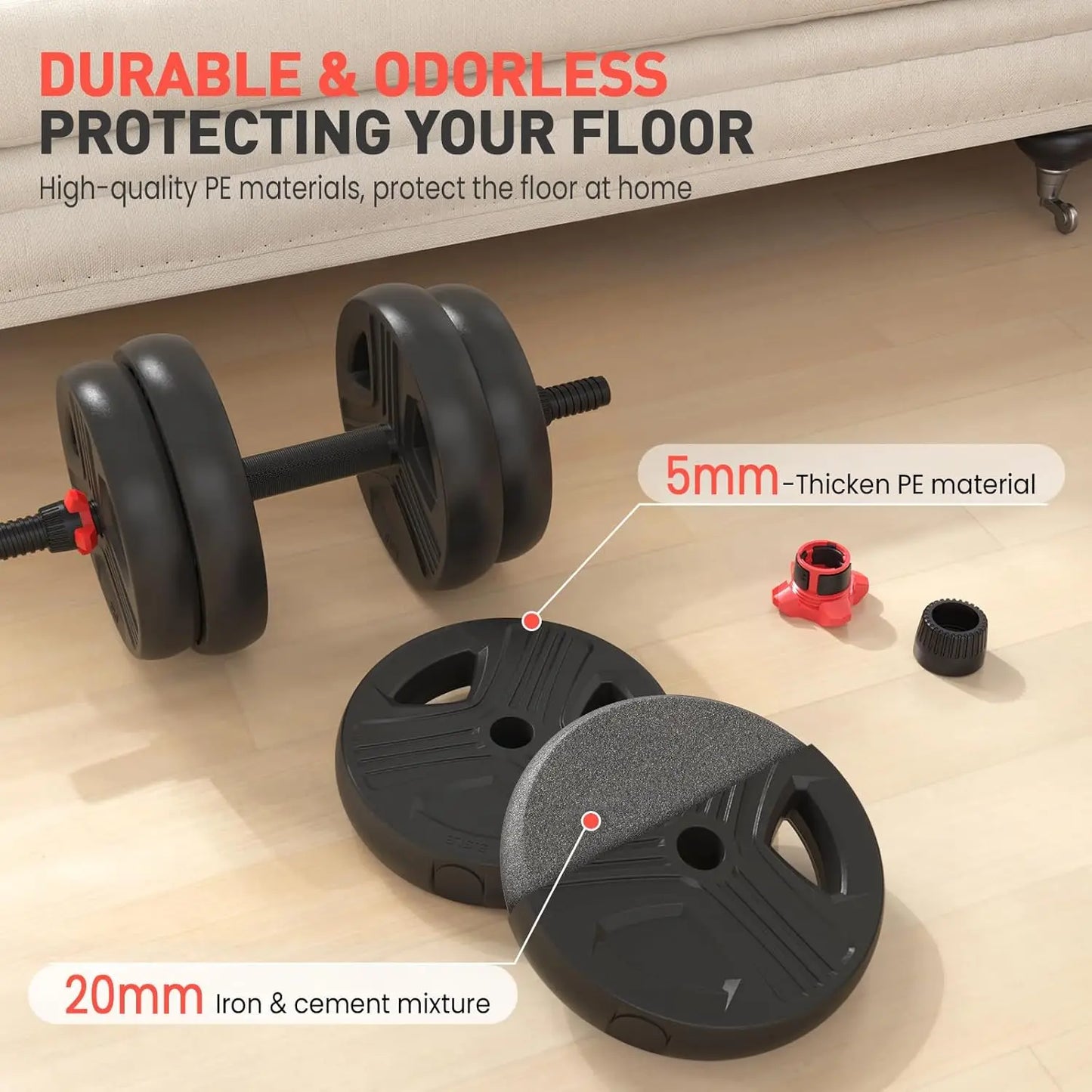 Adjustable Dumbbell Set 20-80lbs, Convertible Free Weights for Home Gym, Barbell & Kettlebell Exercises