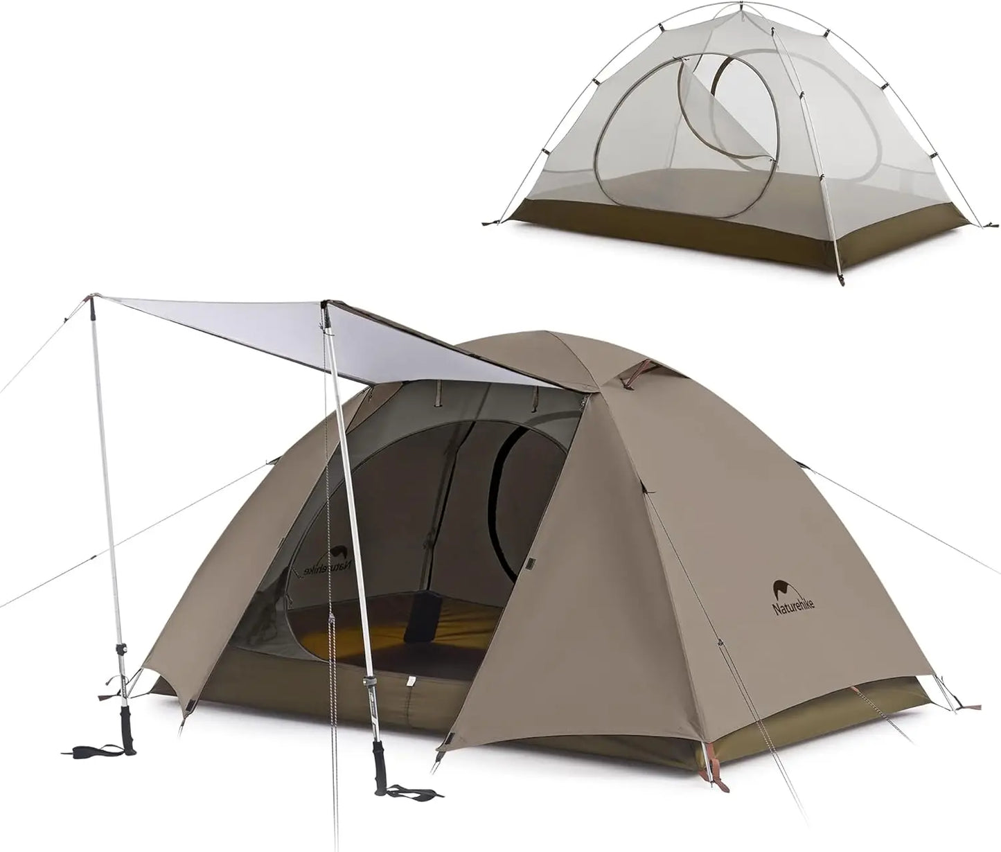 Waterproof Backpacking Tent With UV Protection Lightweight Double Layer