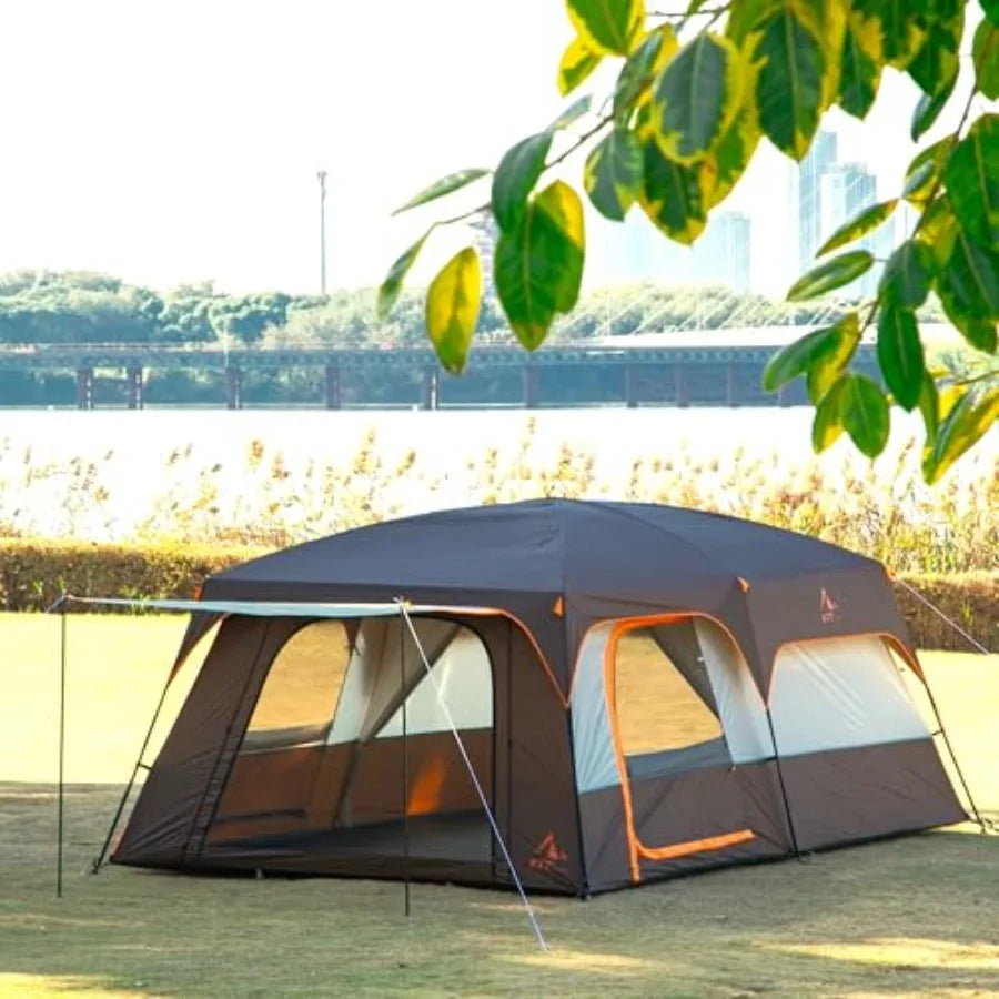 Waterproof Tent With Mesh Panels For Two Room Setup