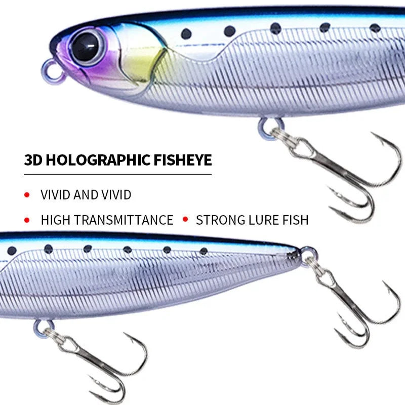 ‌Lure Pencil Hard Bait 85mm/12g Topwater Surface Fishing Lure for Bass Pike and Predatory Fish‌‌ Pencil Fishing Lures