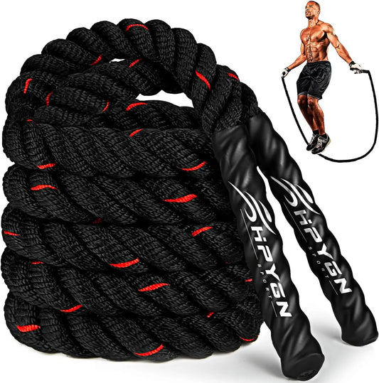 Weighted Jump Rope for Men & Women, 2.8lb 3.8lb 5lb Heavy Skipping Rope, Home Workout Equipment for Strength Training