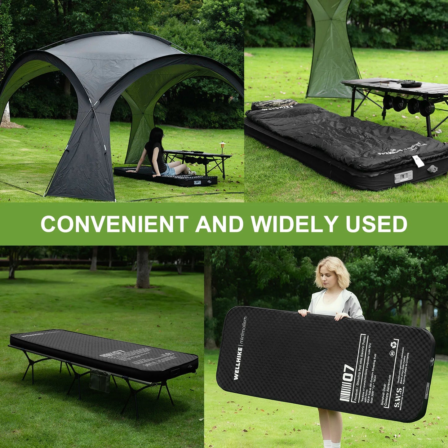 Inflatable Sleeping Mat With Built In Pump For Camping