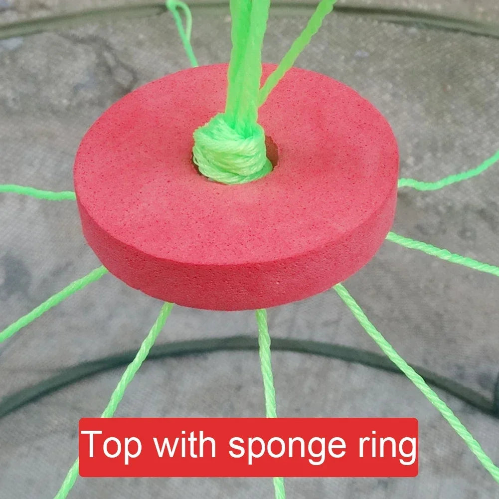 Foldable Drop Fishing Landing Net Fish Catcher Crayfish Shrimp Catcher Tank for Fish Eels Trap Cage Prawn Bait Crab
