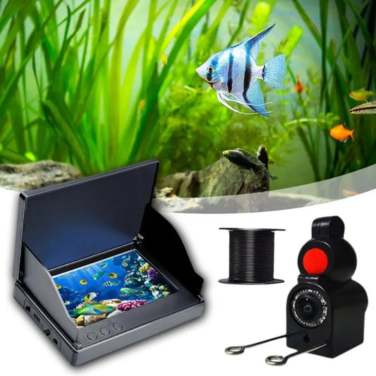 Waterproof Fish Finder Camera, Ice Fishing Fish Finder with 220° Wide-Angle Lens, Night Vision, Wide Angle Fishing Monitor Under