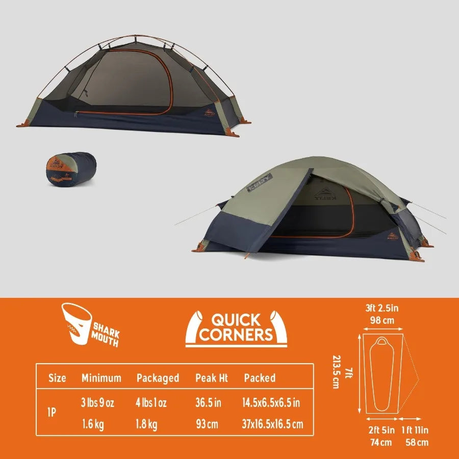Late Start Backpacking Tent Lightweight Two Man Camping Tent Shelter with Quickcorners Aluminum Poles Waterproof Poly Fly Updat