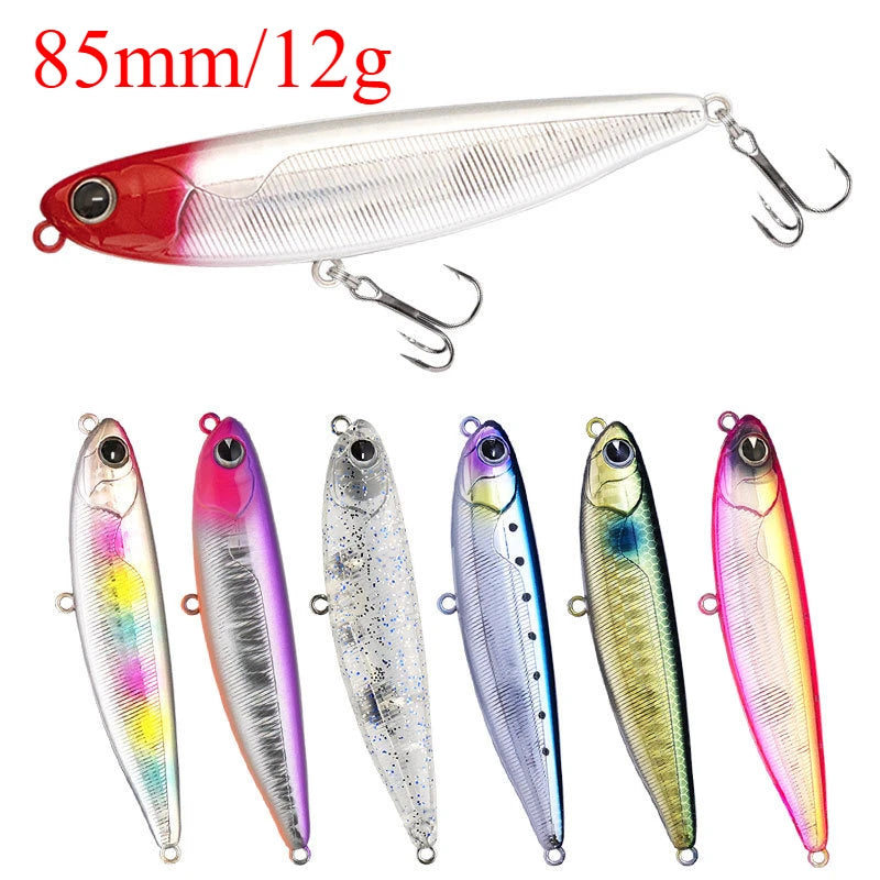 ‌Lure Pencil Hard Bait 85mm/12g Topwater Surface Fishing Lure for Bass Pike and Predatory Fish‌‌ Pencil Fishing Lures