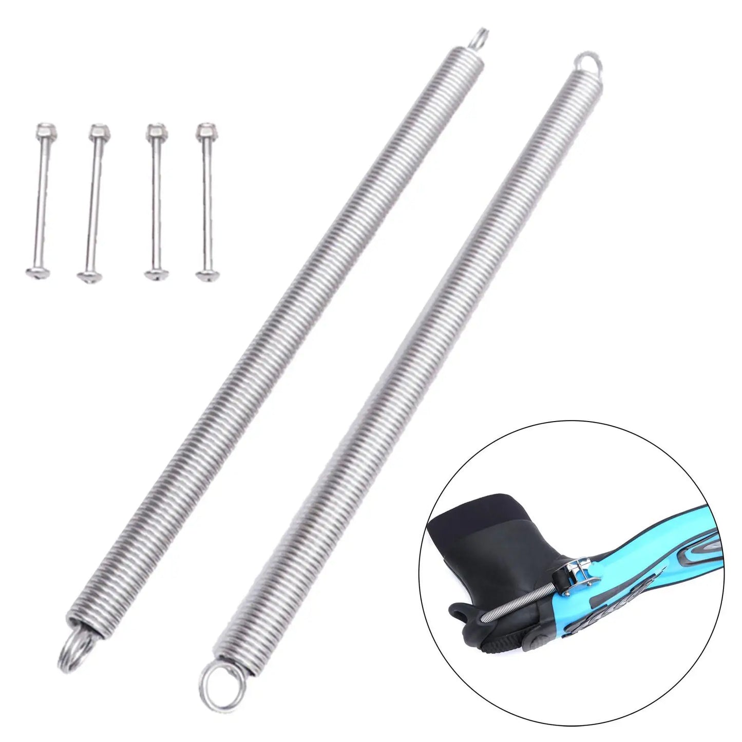 Diving Spring Fin Straps Screws Stainless Steel Non Slip Scuba Pin Strap for Water Sports Equipment
