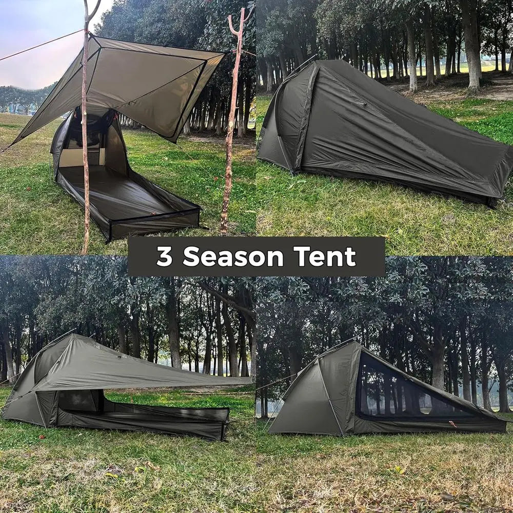 Lightweight Solo Camping Tent With Quick Setup For Three-Season Hiking