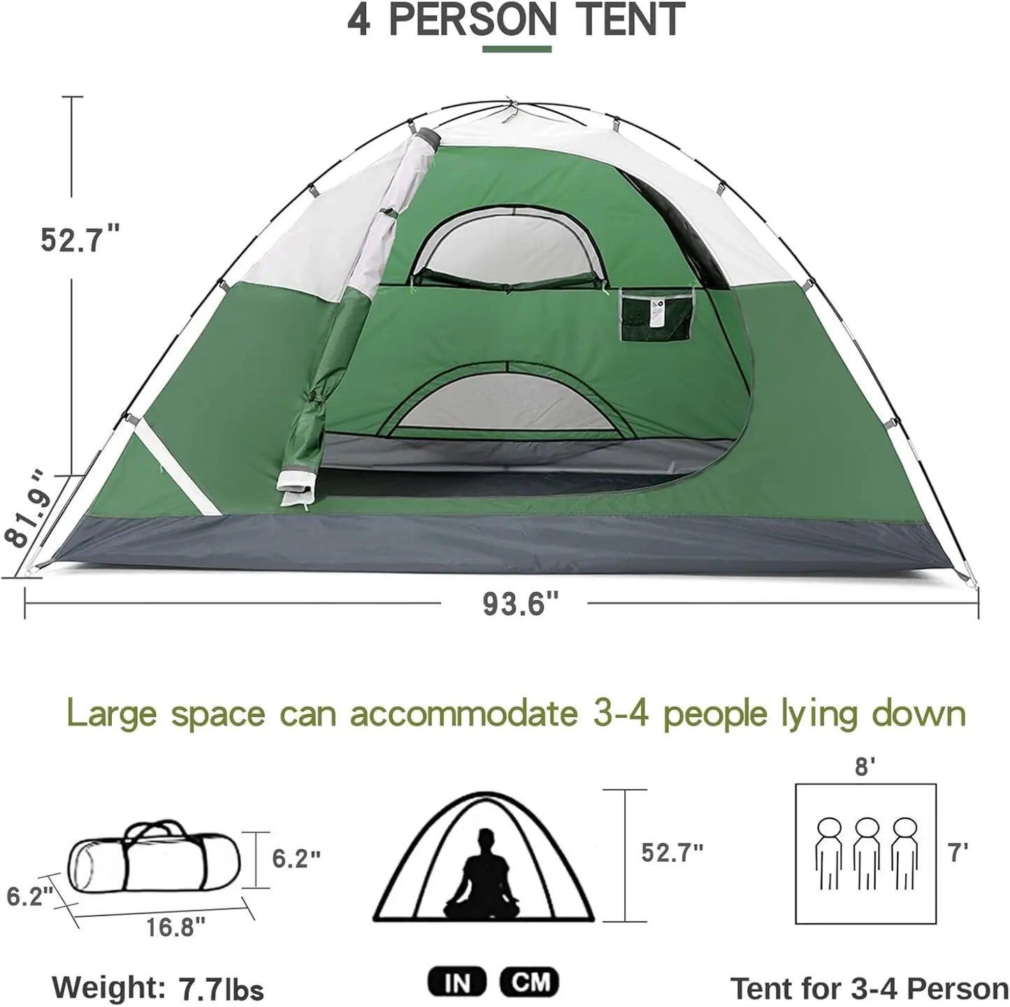 Waterproof Dome Camping Tent Outdoor Hiking