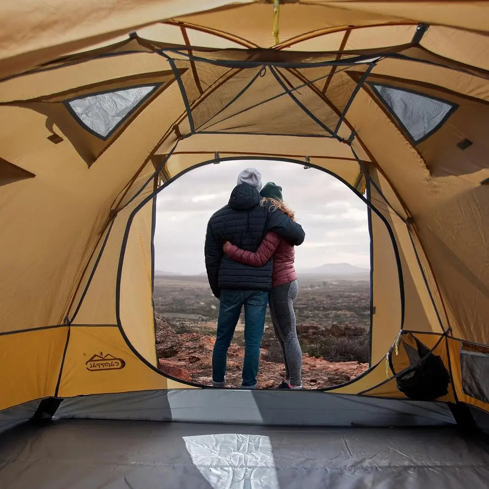 Lightweight 3-Season Double Door Backpacking Tent for 2 with Vestibules and UPF 50+ Protection