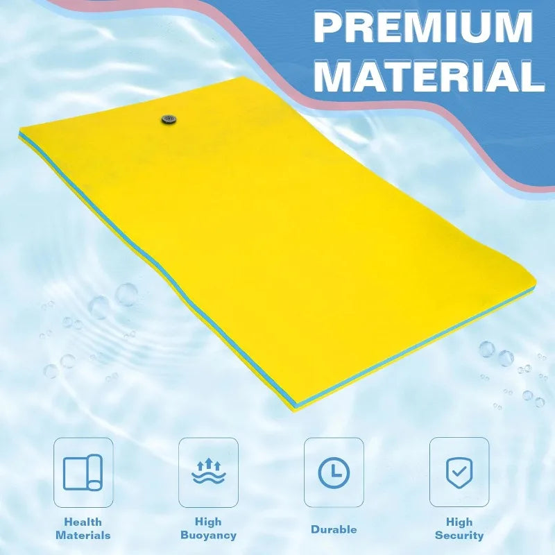 Floating Water Mat for Lake,9 FT Lilly Pad for Recreation and Relaxing,Ocean,Beach,Pool,Swimming,Sunbathing,Family Parties(Blue)