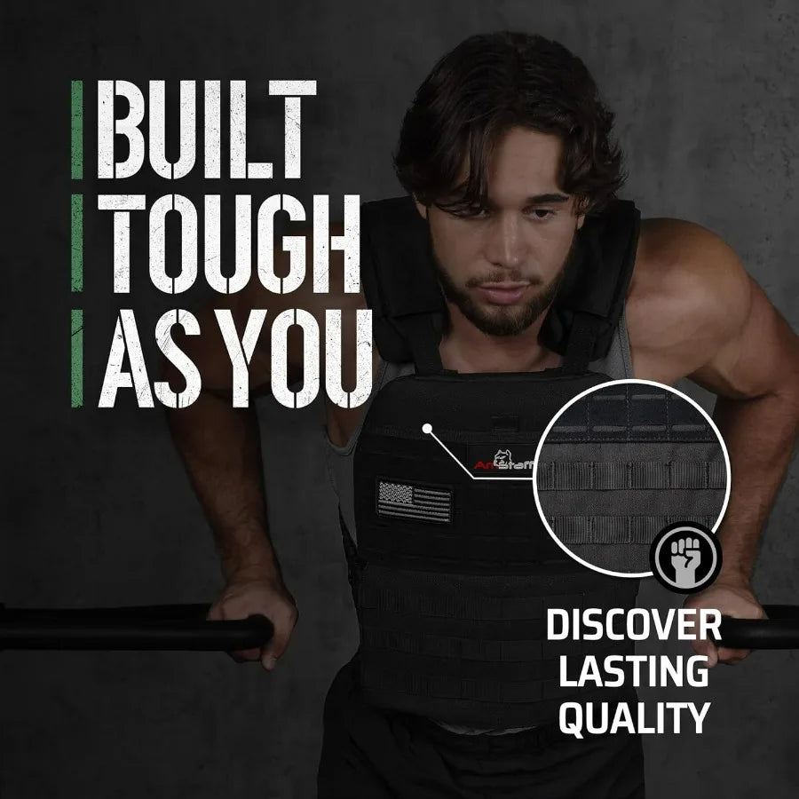 Tactical Weighted Vest - Adjustable Weight Vests - Versatile Wearable Vest for Fitness Workouts, Strength and Endurance Training