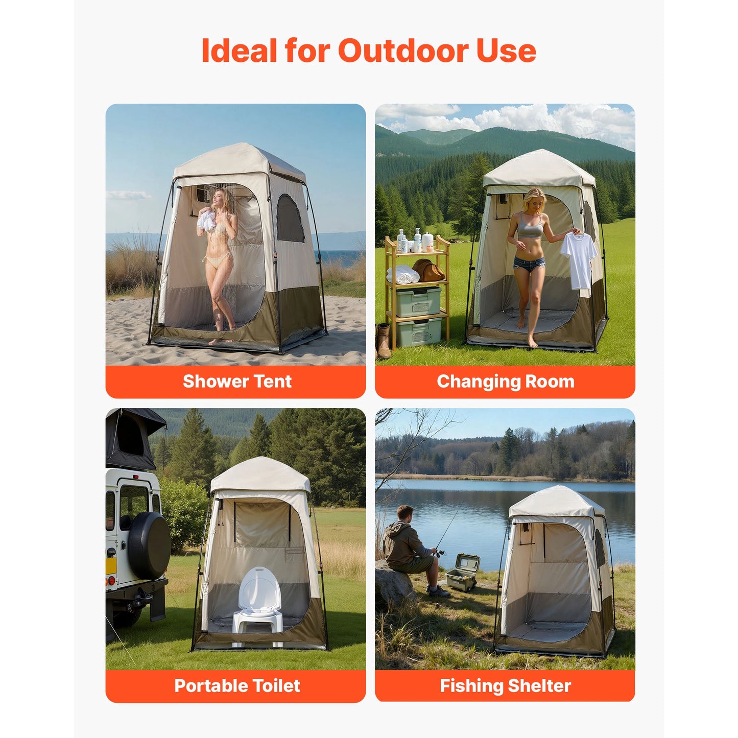 SucceBuy Camping Shower Tent 1 Room Privacy Changing Shelter