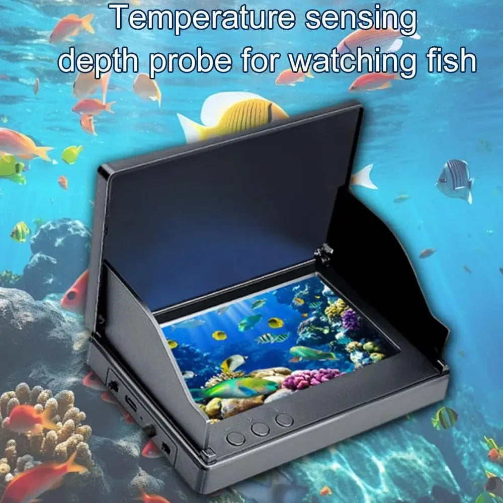 Waterproof Fish Finder Camera, Ice Fishing Fish Finder with 220° Wide-Angle Lens, Night Vision, Wide Angle Fishing Monitor Under