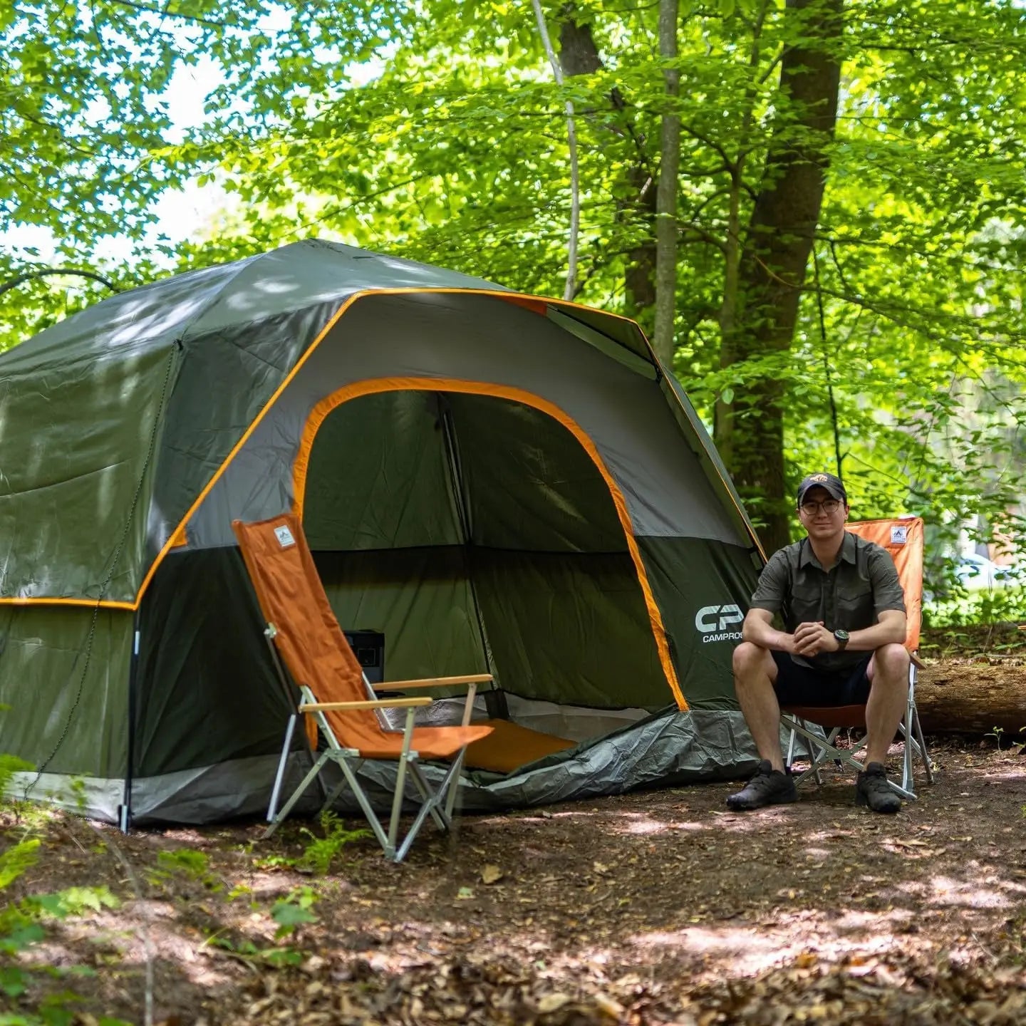 6 Person Waterproof Windproof Camping Tent With Large Mesh Windows