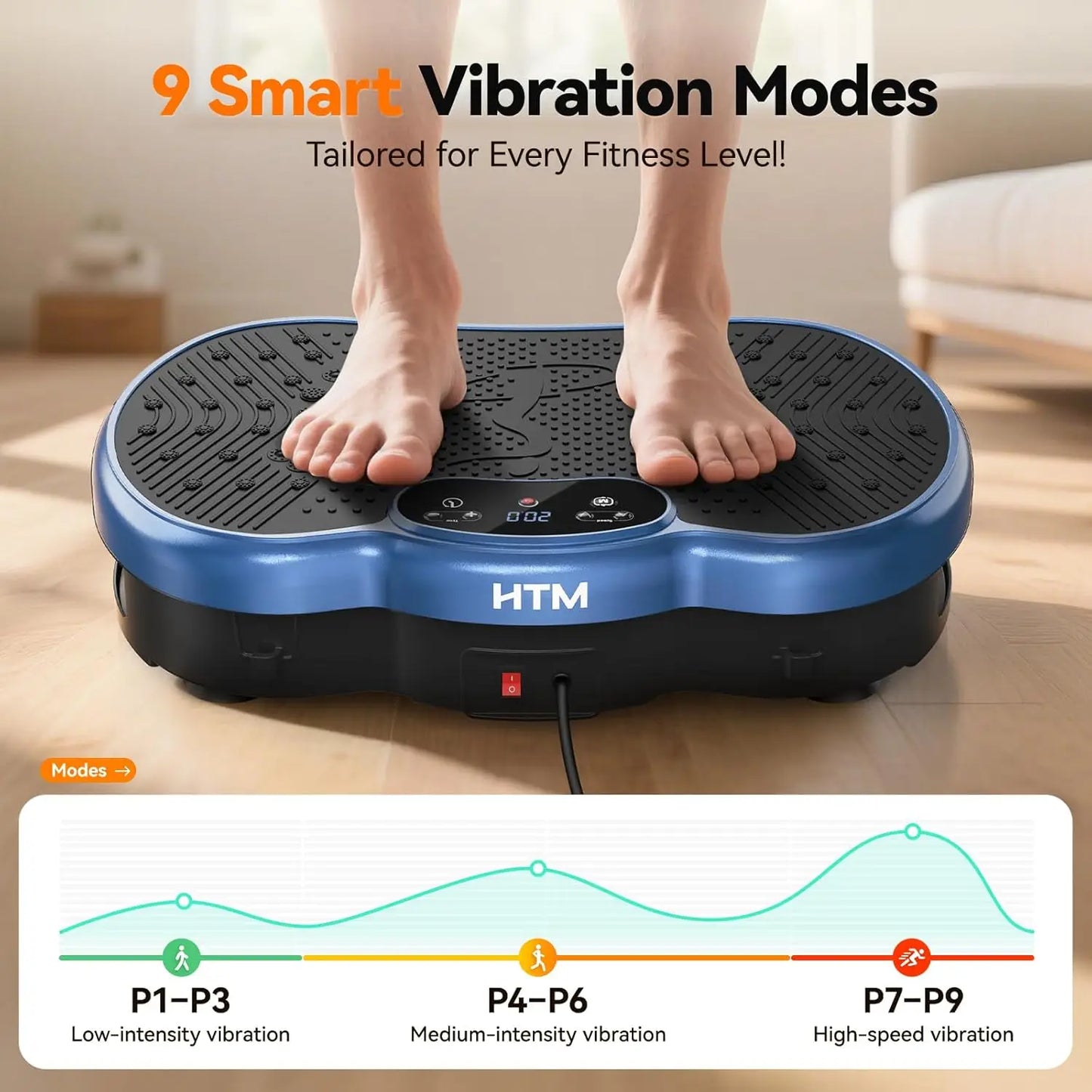 Vibration Plate Power Machine 120 Speed Levels Calorie Tracking for Home Gym Whole Body Shaker Muscle Toning Whole Body Fitness