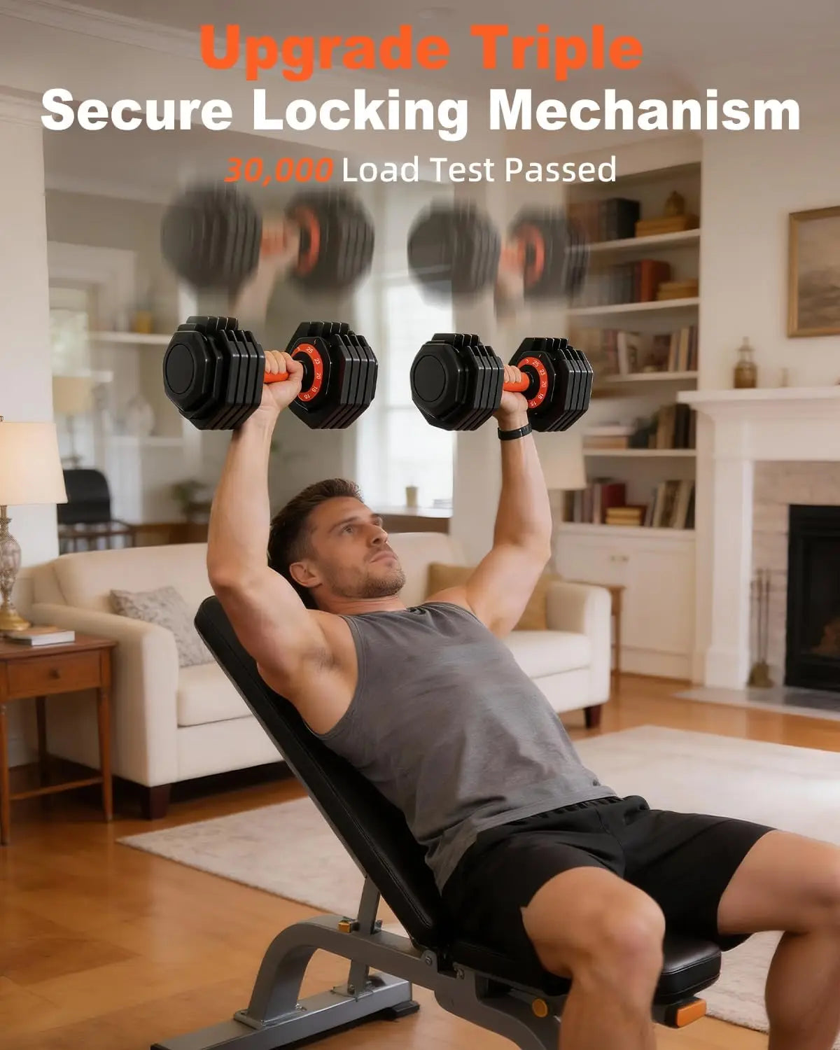 2026 Latest Adjustable Dumbbell Set, 110lb/50lb with Tray, Quick Change for Home Gym Strength Training