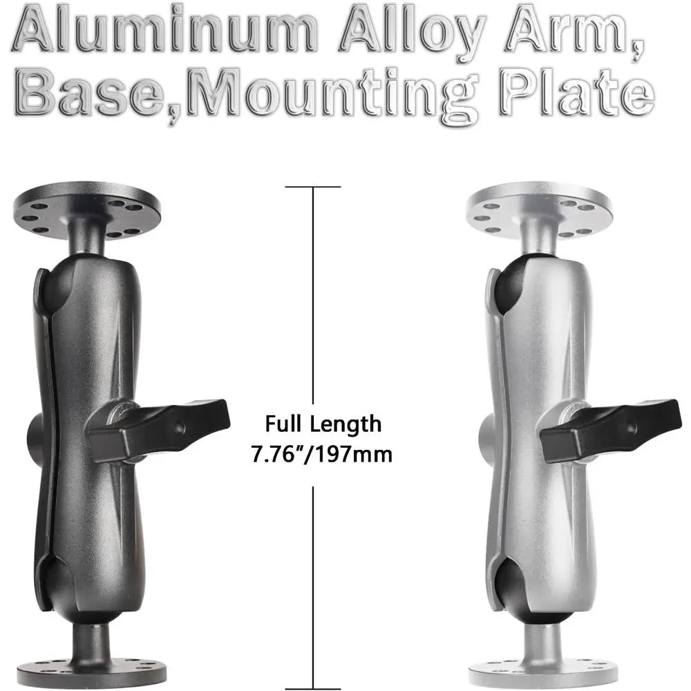 Aluminum 1.5" Ball Mount for Garmin Striker 4 Fish Finder, Tablet GPS iPad Marine Truck Use,Compatible with RAM C Size, 2 AMPS R