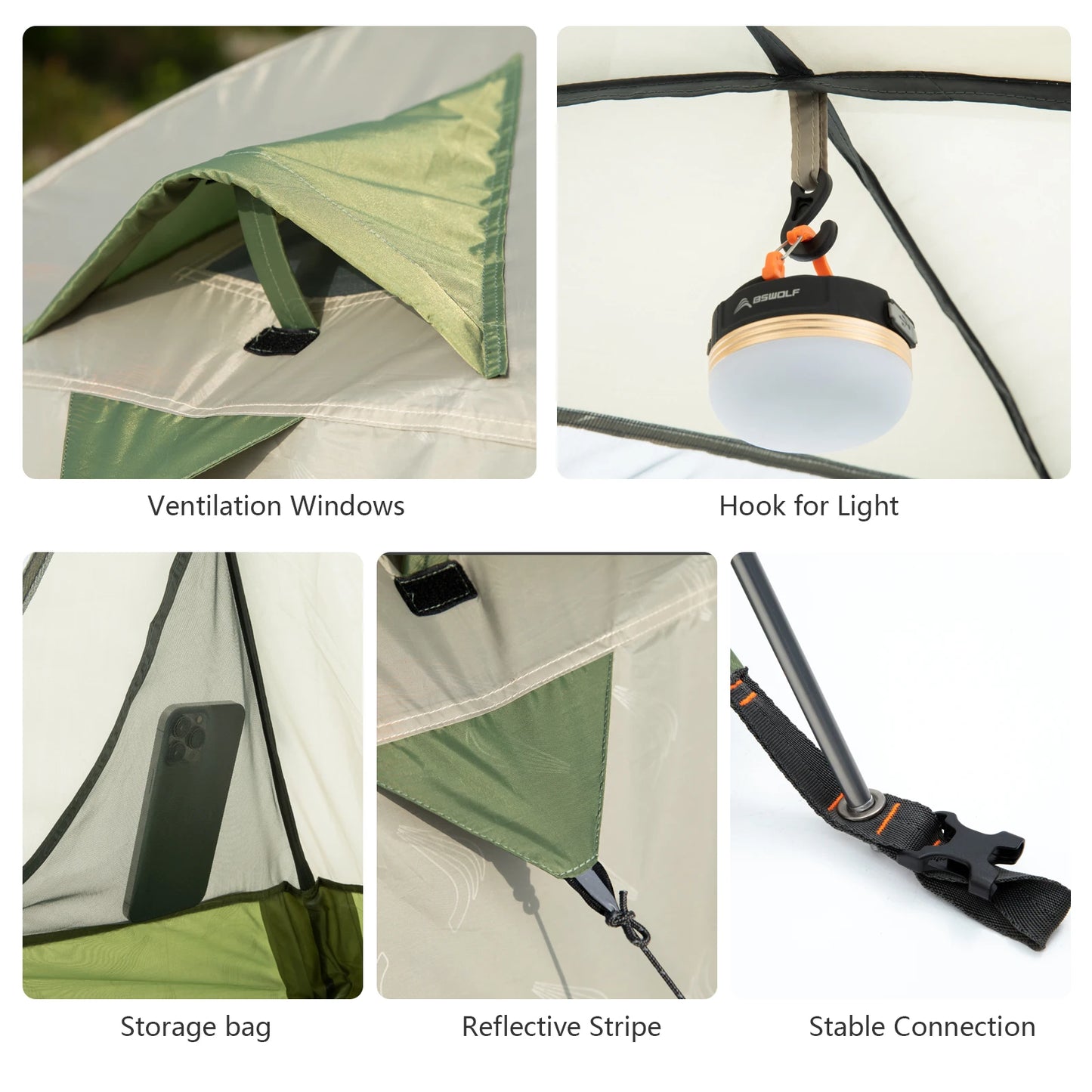 Bisinna Ultralight Outdoor Camping Tent Double Layer Waterproof