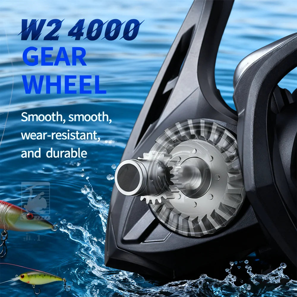 Rooblinos W2 spinning wheel high-end freshwater fishing wheel smooth precision system dual color design