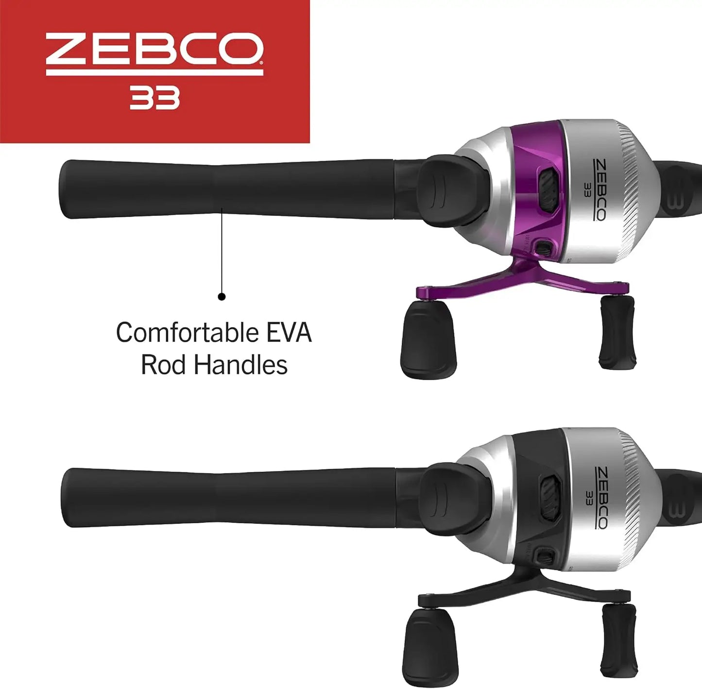 5'6" Durable Fiberglass Fishing Rod and Spincast Reel Combo with Anti-Reverse and Bite Alert