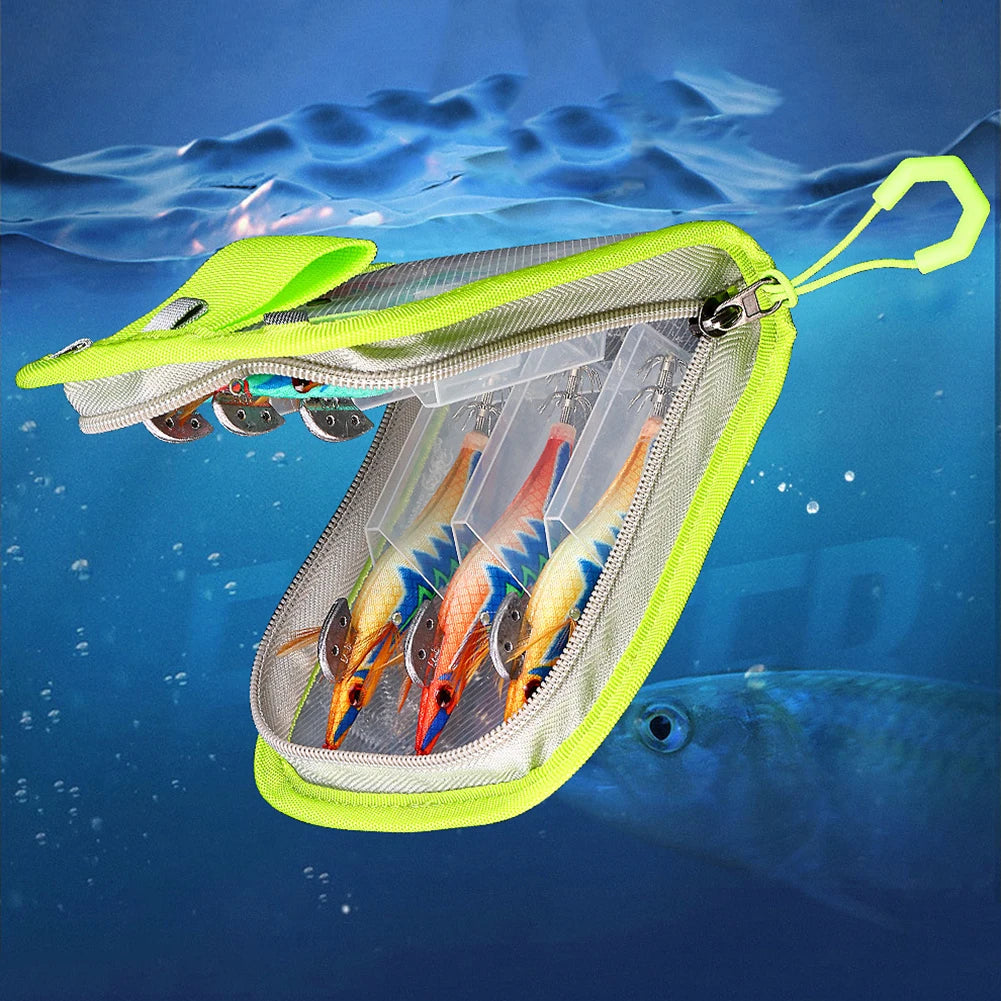 6 Grid Fishing Bag Transparent Fishing Tackle Bag Fishing Hook Cover for Fresh Water and Saltwater