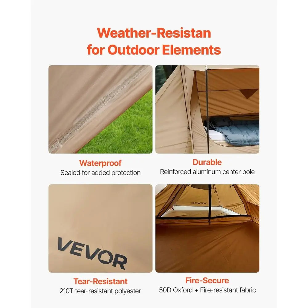 All Season Portable Camping Tipi With Stove Jack Shelter