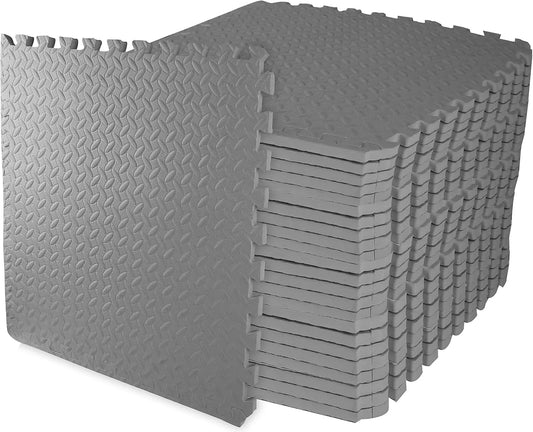 EVA Foam Interlocking Exercise Mat Tiles, 24 Pack for Home Gym Flooring
