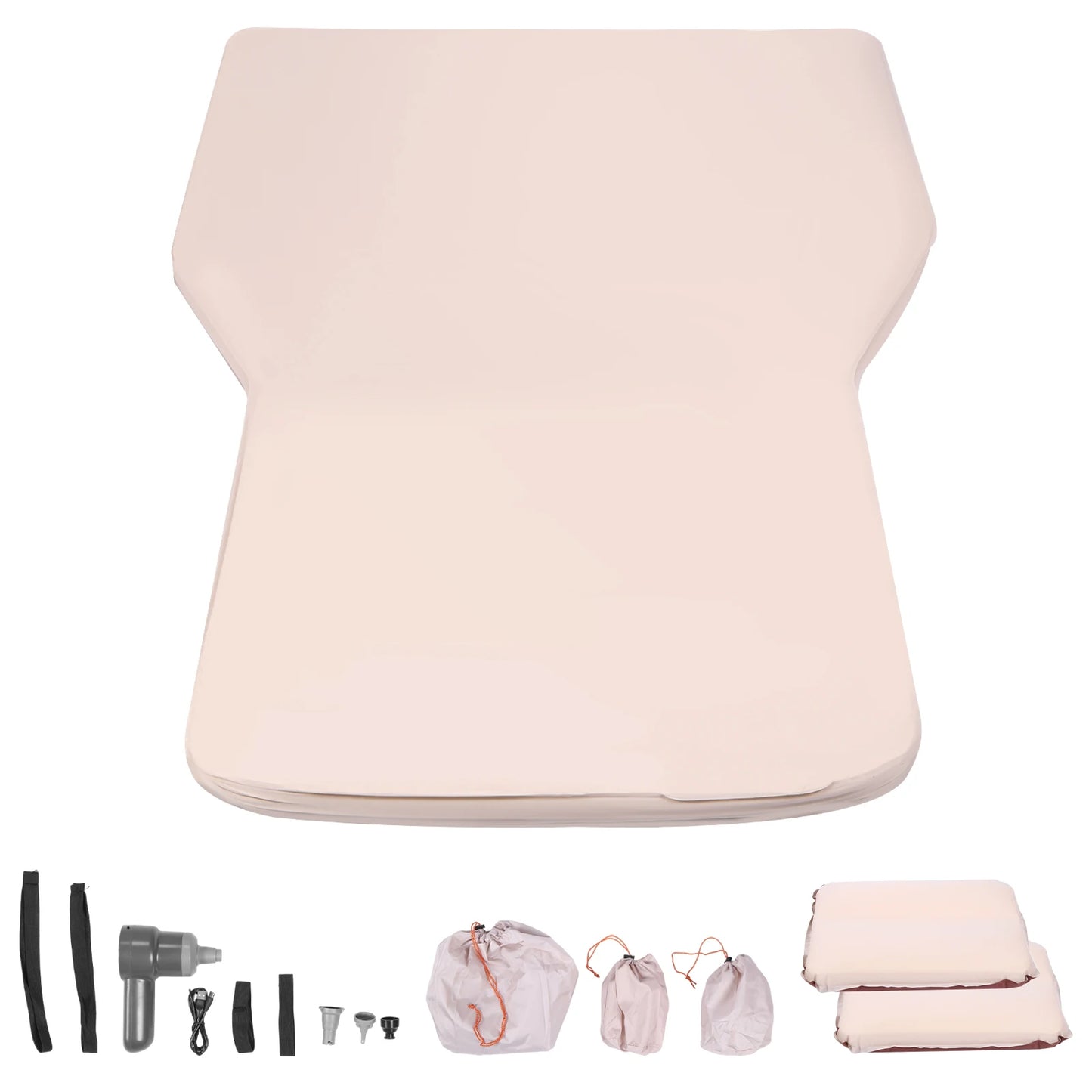 Camping Mattress Pad With Pillow Easy Inflate Deflate For Travel