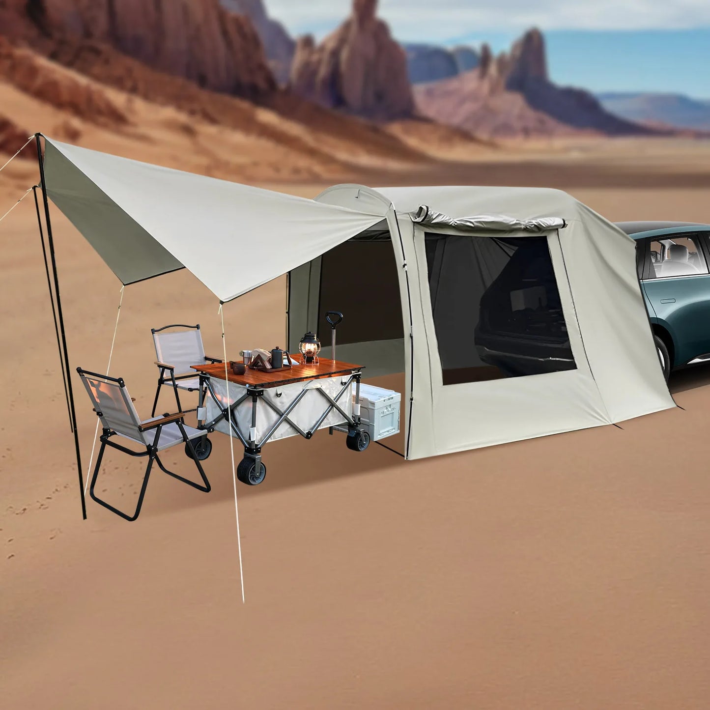 Family Dome Tent Sunshade PU3000 Waterproof UV40 For Outdoor Camping