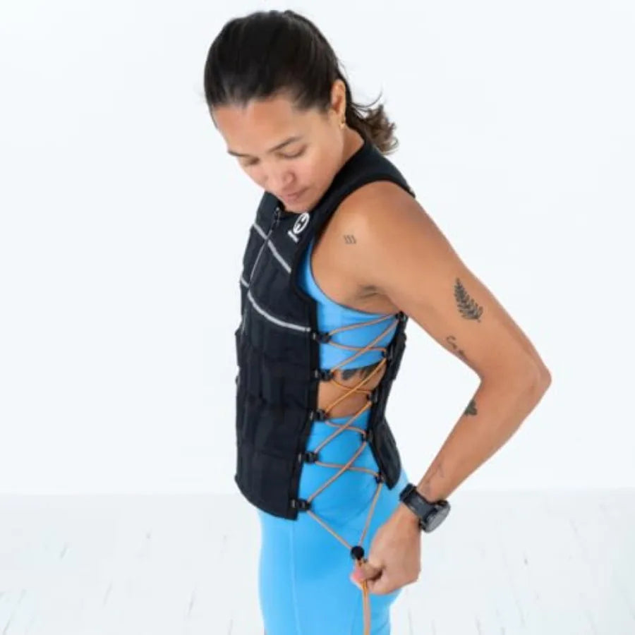 Hyper Vest ELITE Adjustable Weight Vest with Stretch CORDURA Fabric and Thin Steel Weights for Running Strength Endur