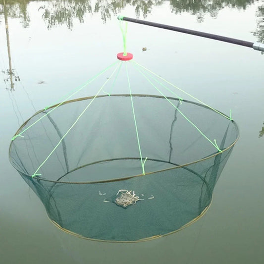 Foldable Drop Fishing Landing Net Fish Catcher Crayfish Shrimp Catcher Tank for Fish Eels Trap Cage Prawn Bait Crab