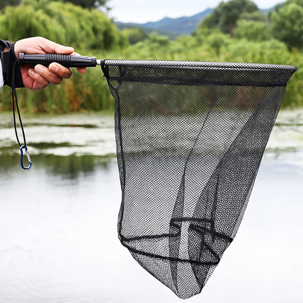 50cm Folding Landing Nets Aluminum Alloy Pole Network Trap Portable Collapsible Retractable Fishing Net Foldable Fishing Tools