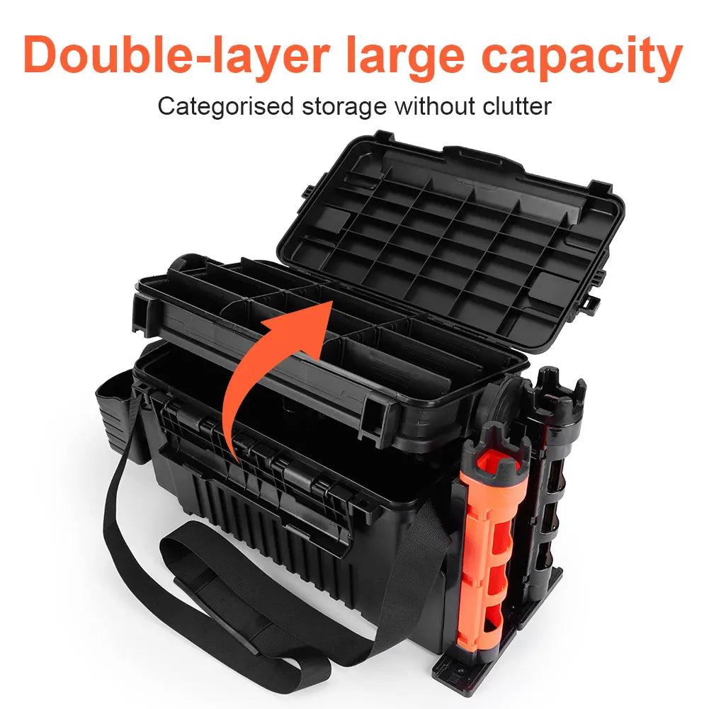 Adjustable Two-Tier Fishing Tackle Storage Organizer