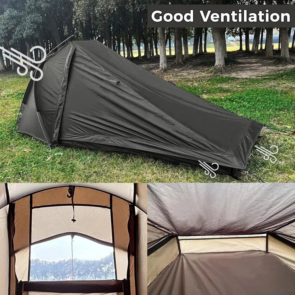 Lightweight Solo Camping Tent With Quick Setup For Three-Season Hiking