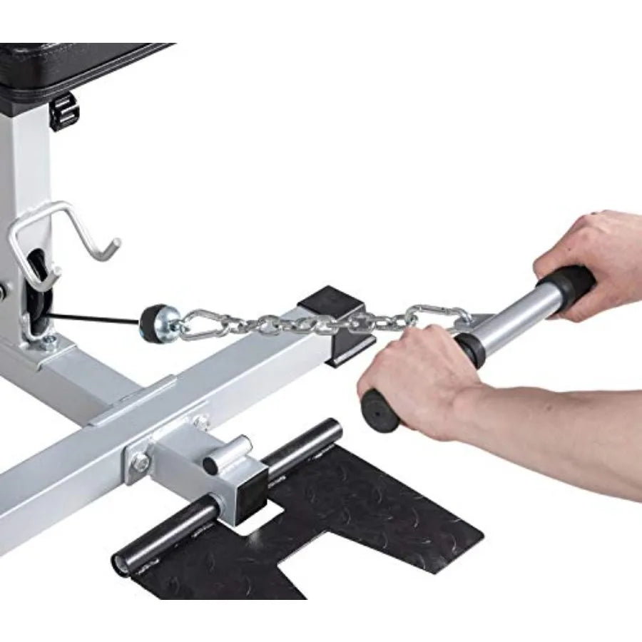 LAT Pull Down Machine Low Row Cable Fitness Exercise Body Workout Strength Training Bar Machine