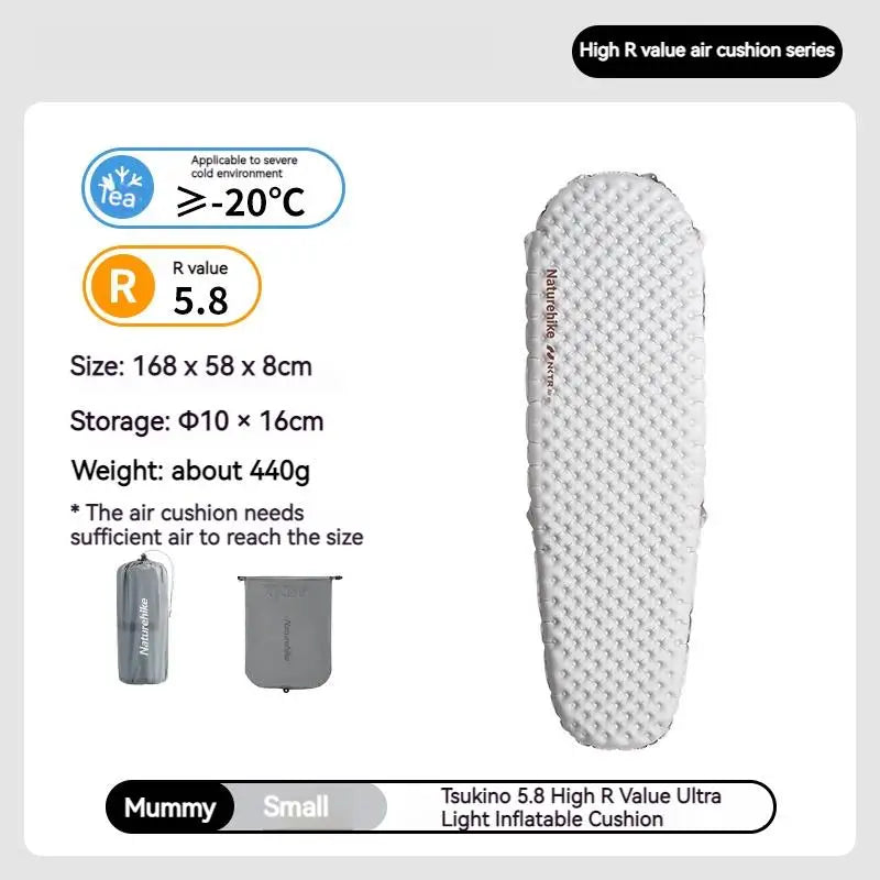 Windhike R Value 5.8 Inflatable Sleeping Mat Ultralight For Camping