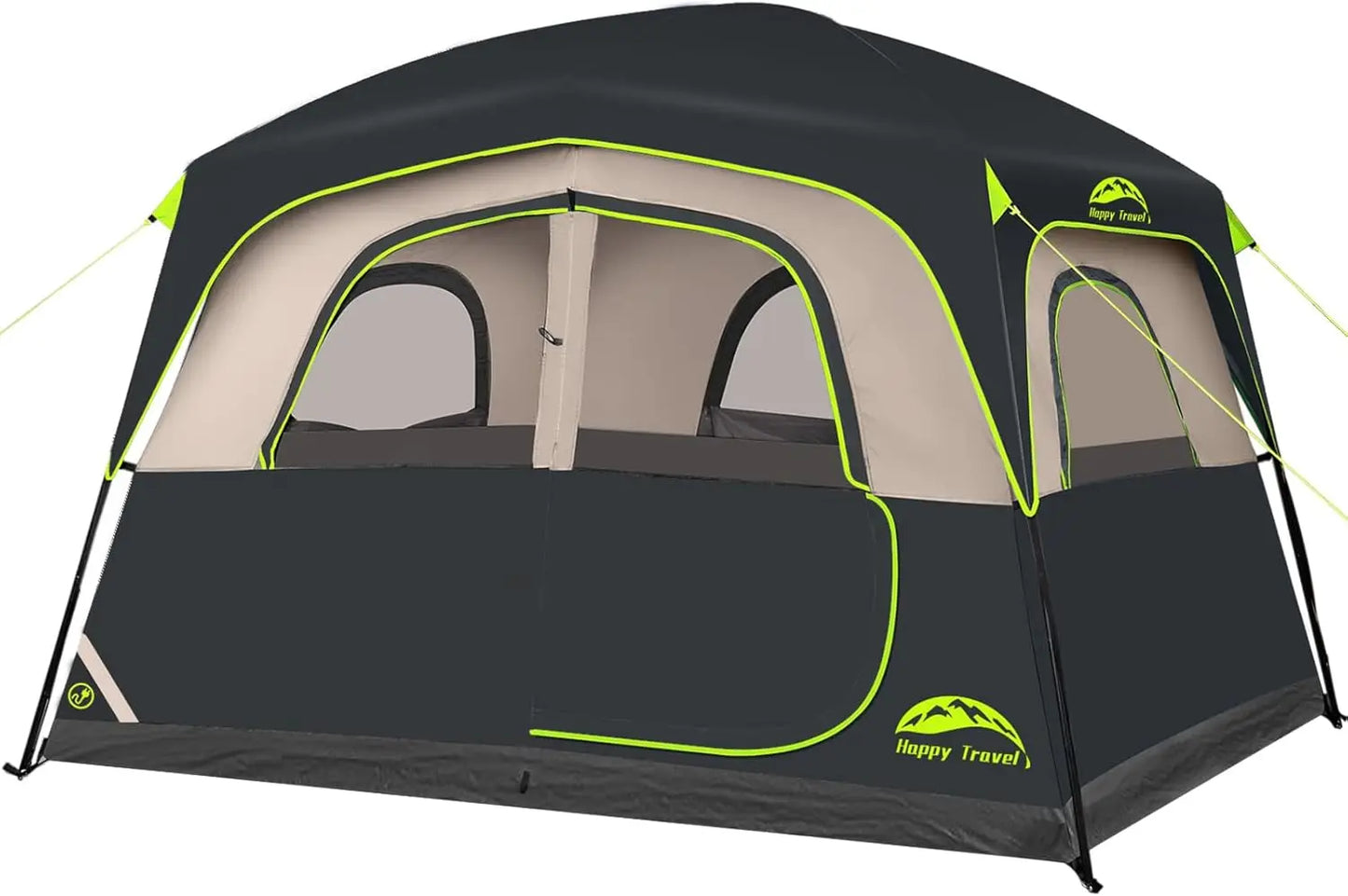 6-Person Waterproof Camping Tent with Rainfly, Easy Setup Family Cabin Tent for Outdoor Adventures