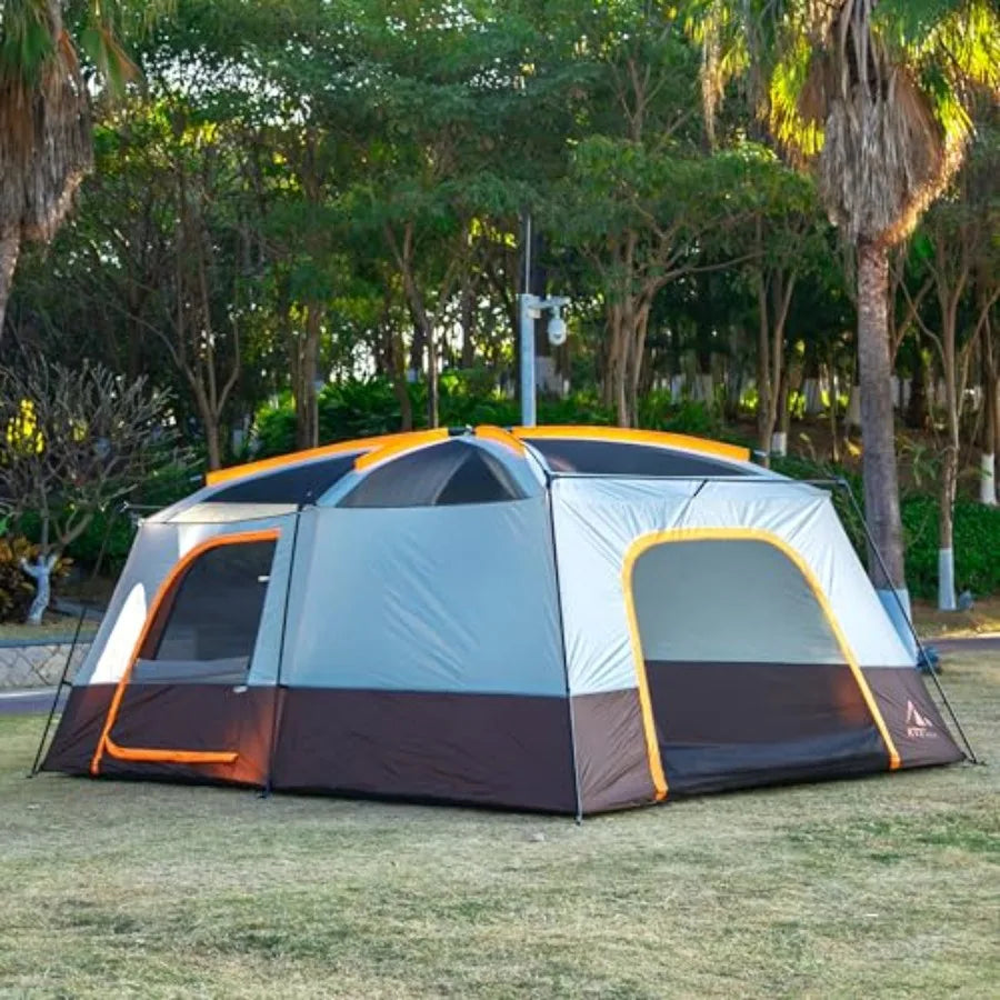 Waterproof Tent With Mesh Panels For Two Room Setup