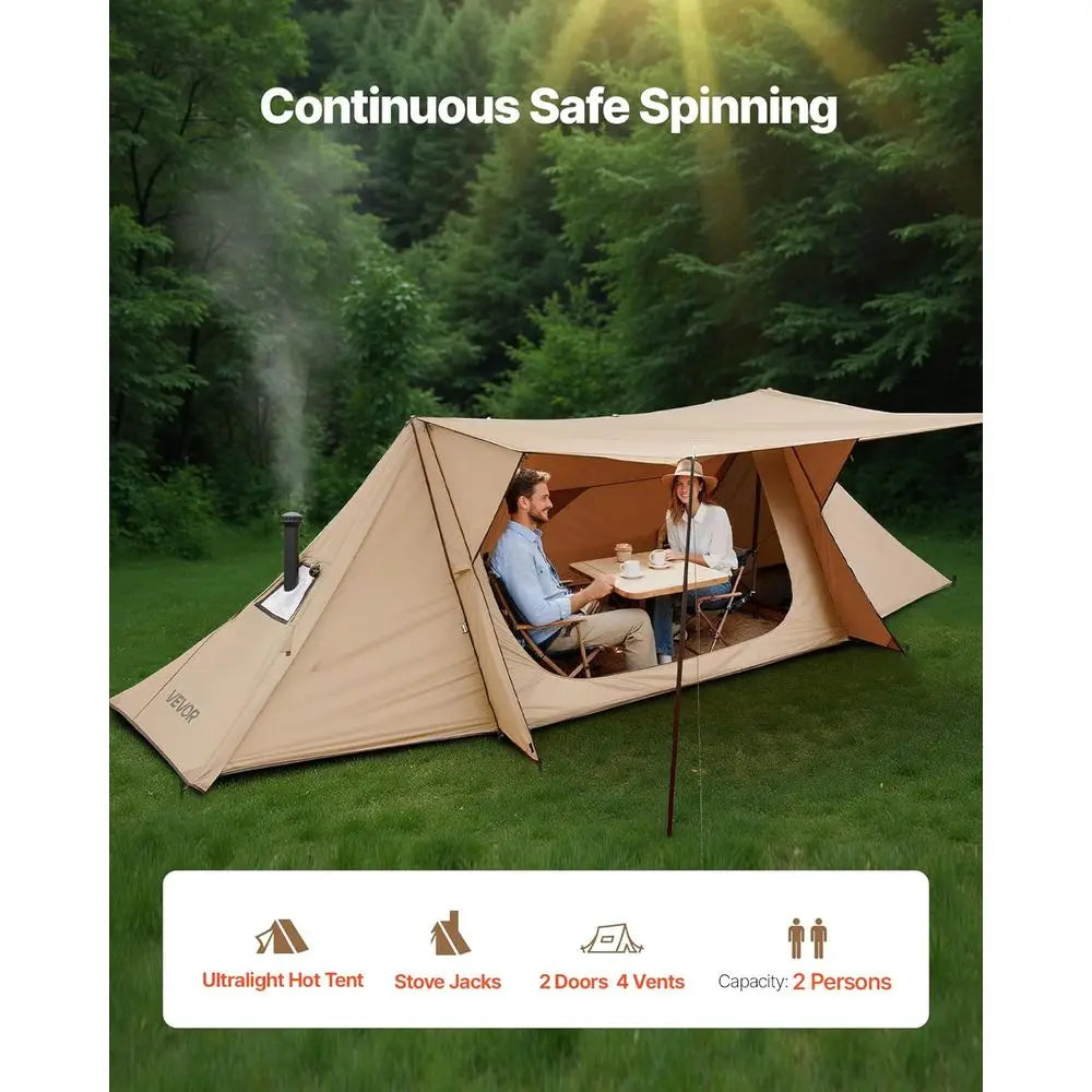 All Season Portable Camping Tipi With Stove Jack Shelter