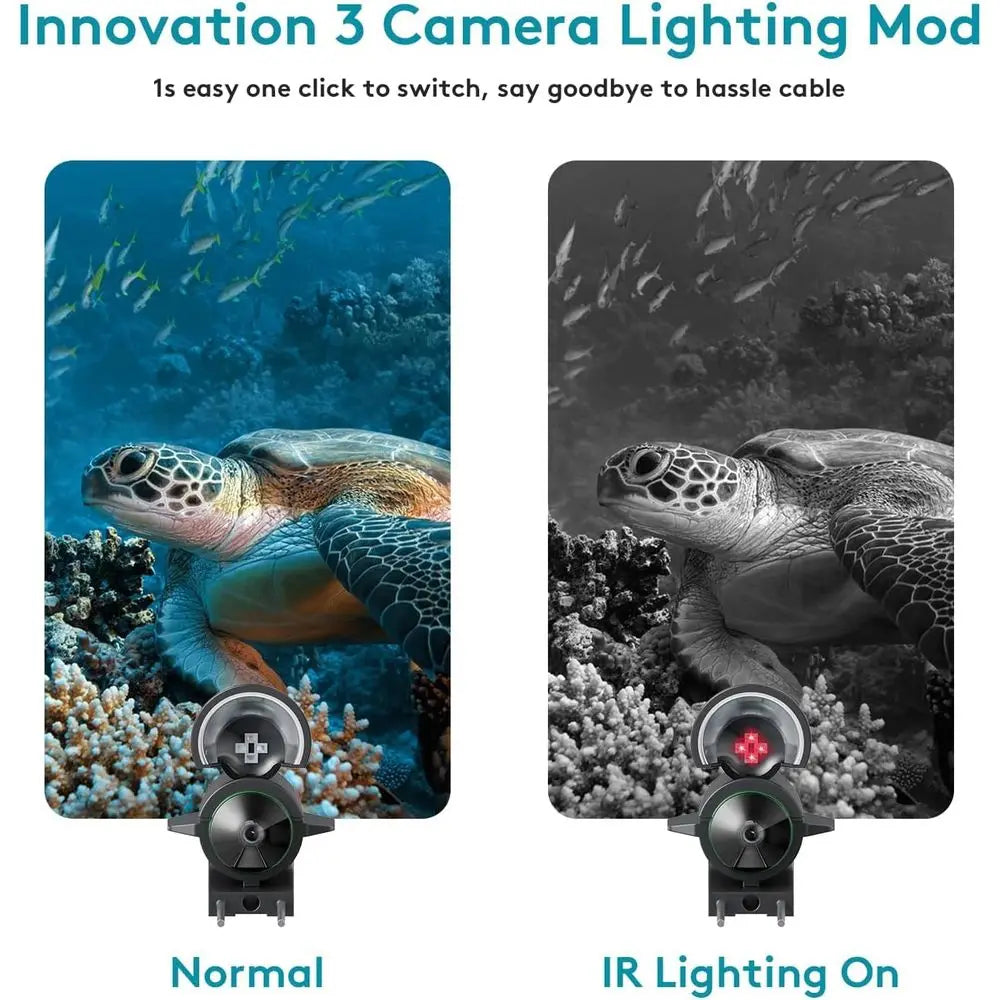 HD Underwater Fishing Cam with 4.3 Screen, 5000mAh Battery, 65ft Cable & 12 IR Lights for Boat & Ice Fishing