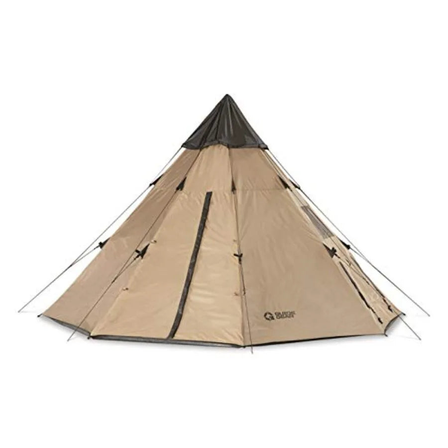 10' x 10' Teepee Tent for Adults Outdoor Camping 2-Person Instant Easy Set-Up Waterproof 4-Season Tents for Backpacking Hiking