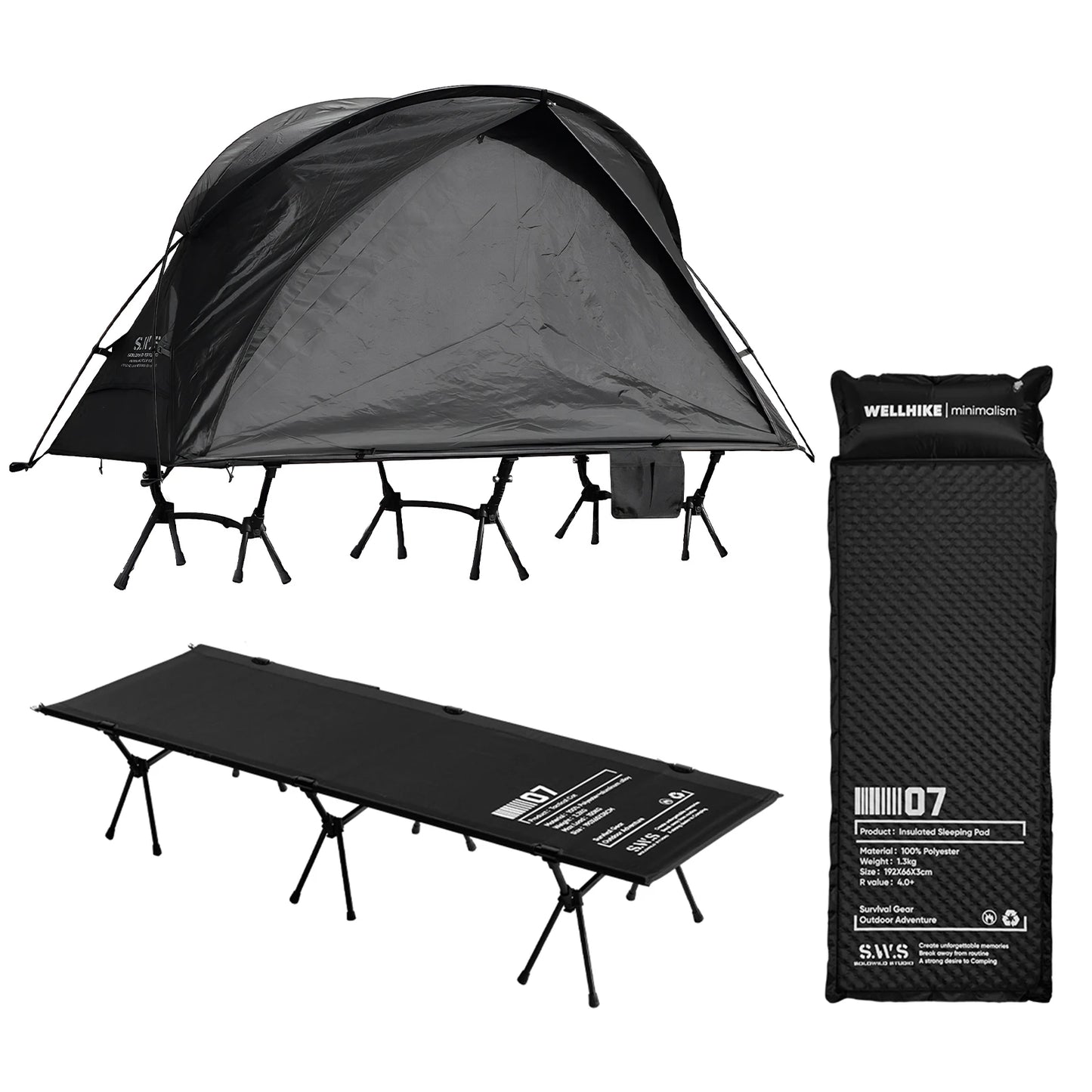 Portable Waterproof Off Ground Elevated Camping Tent With Storage Bag