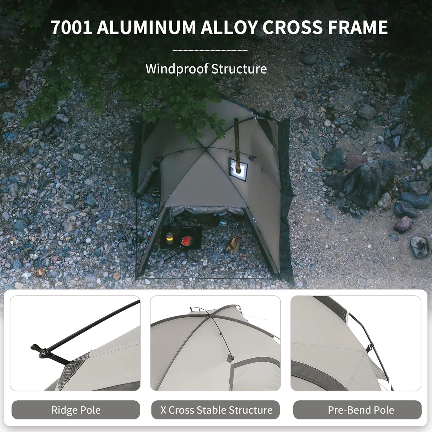 Naturehike Massif Hot Tent With Stove Jack For Two