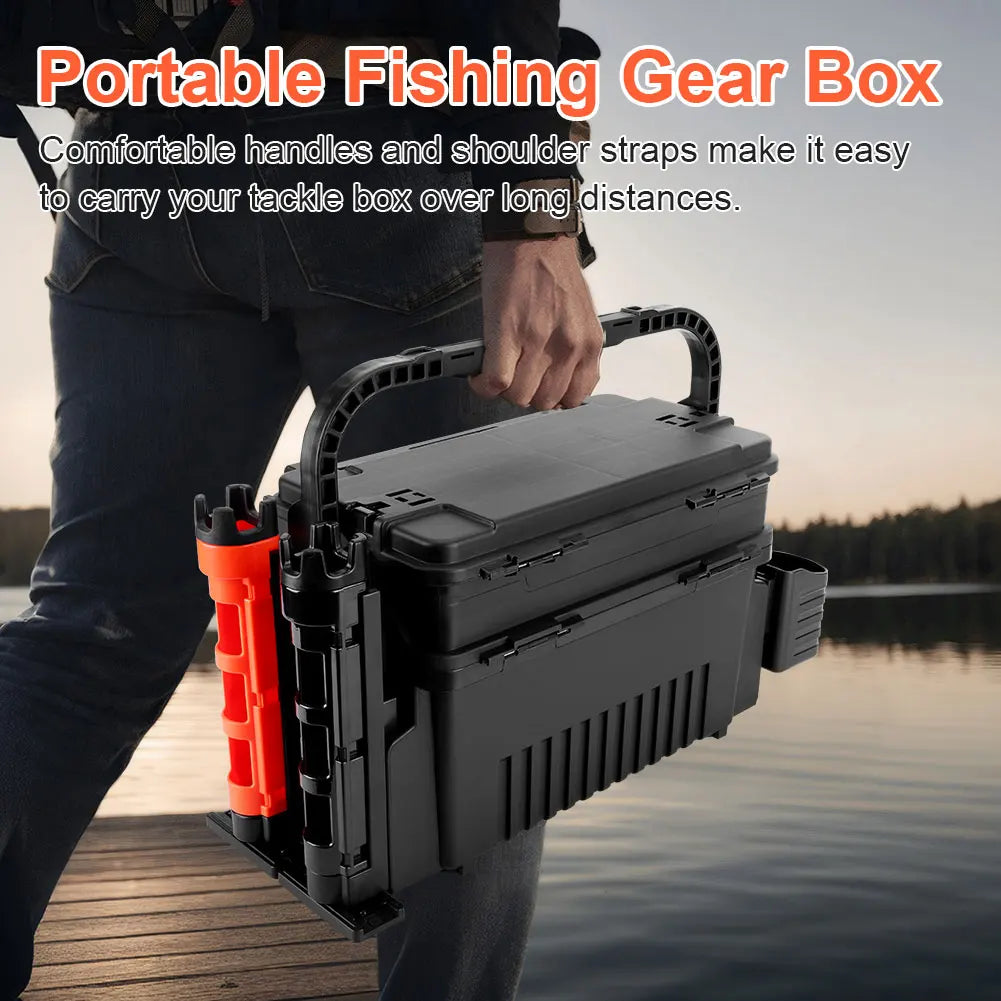 Adjustable Two-Tier Fishing Tackle Storage Organizer