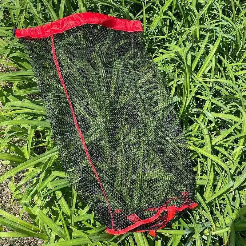 Mini Portable Fishing Bundle Mouth Fish Net Bag Mesh Oxford Fish Cage Fishing Net Bag Foldable Fishing Basket Fish Cage 0.5-2m