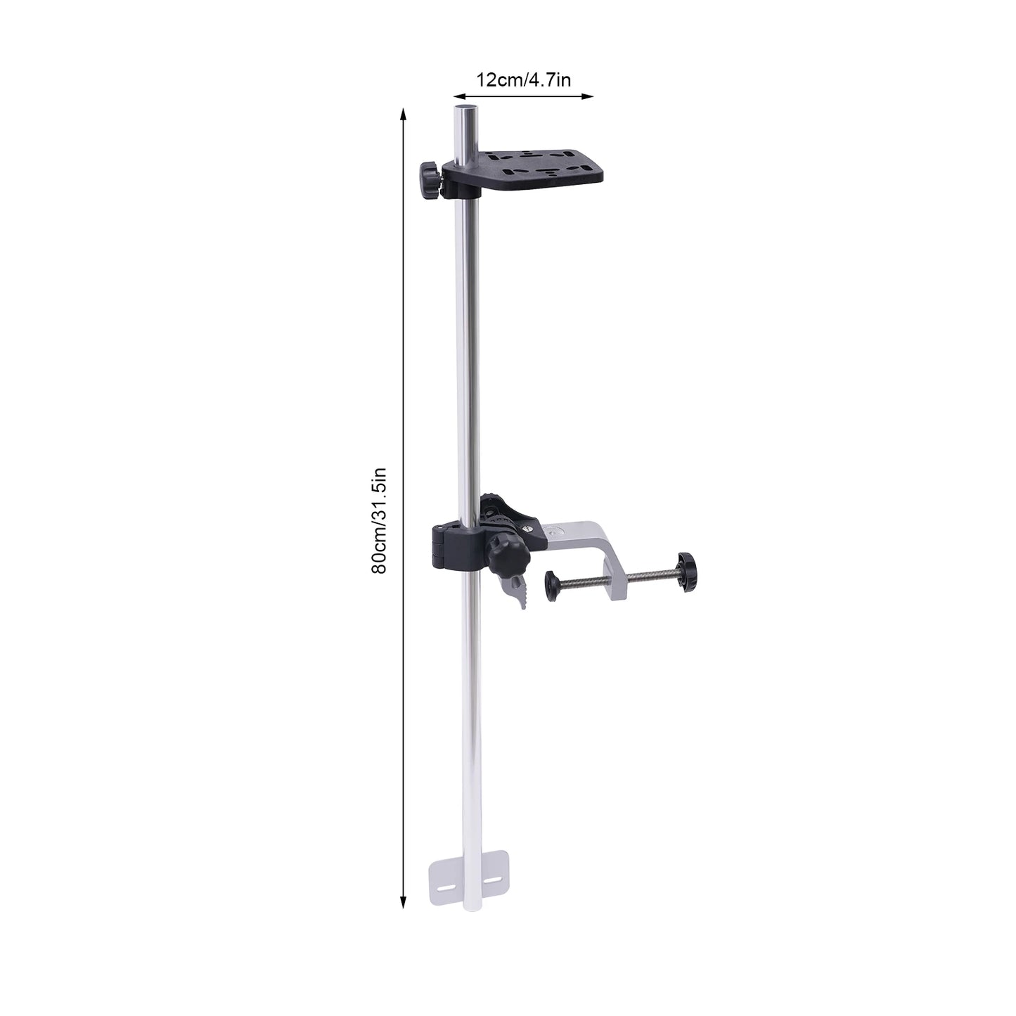 Universal Portable Fish Finder, Transducer Bracket +Fishfinder Mount, 360° Rotation Adjustable Transducer Mount Bracket for Boat